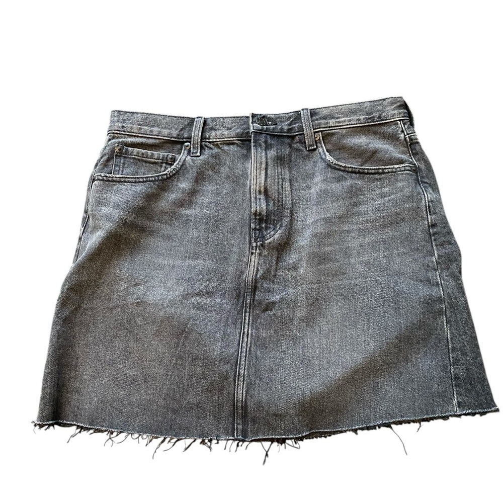 Everlane Black Denim Midi Skirt - Picture 2 of 11